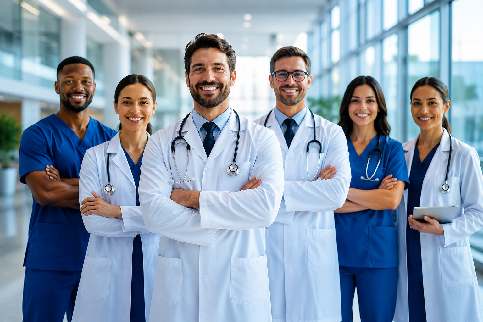 Corpo docente MedSkills em hospital universitário